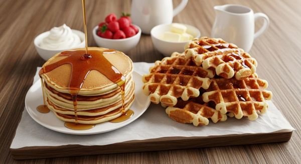 Les pancakes et waffles : la tradition gourmande du petit-déjeuner américain